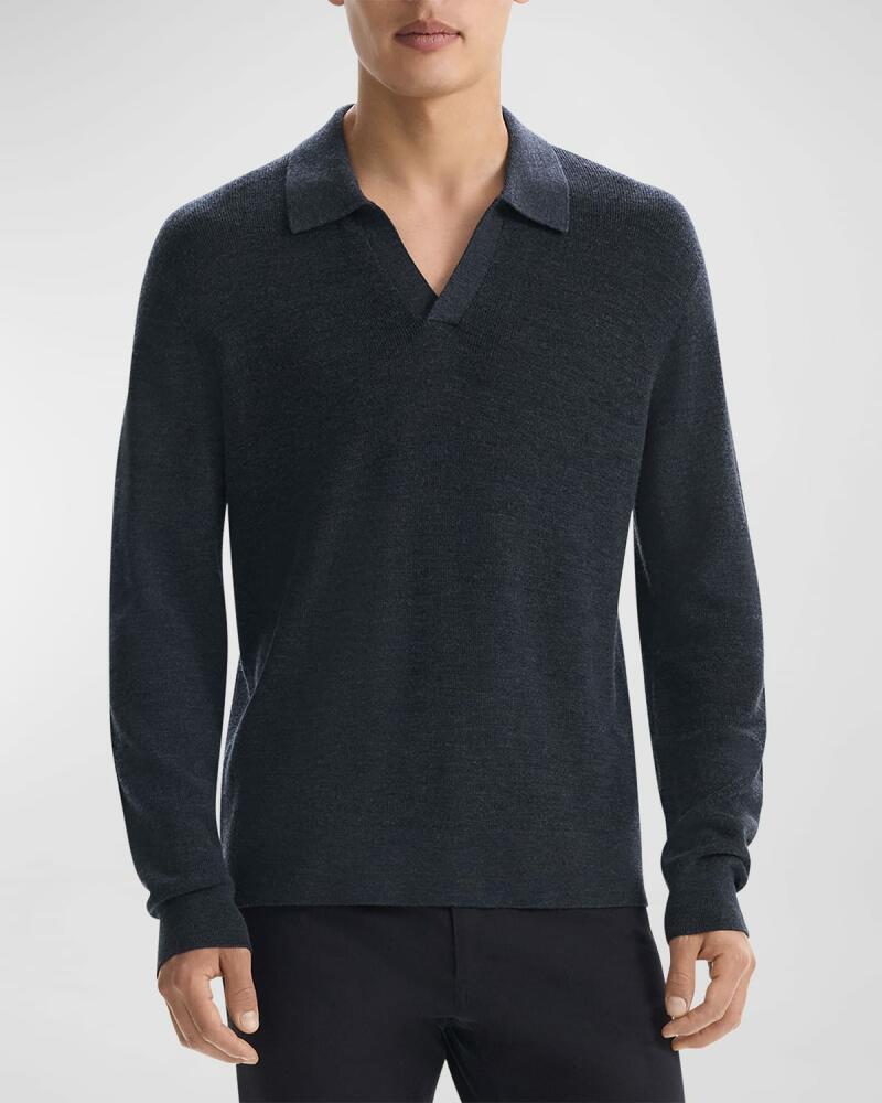 Theory Men's Johnny Collared Merino Sweater Cover