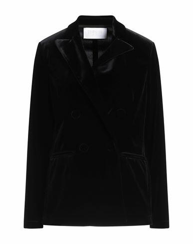 Harris Wharf London Woman Blazer Black Triacetate, Polyester Cover