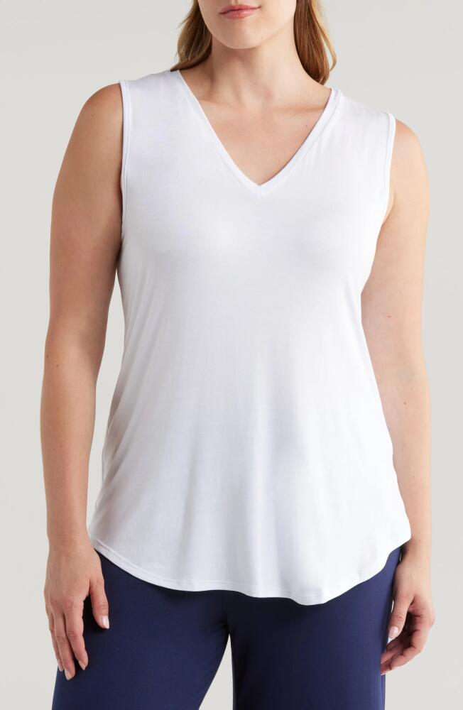 24seven Comfort Apparel V-Neck Jersey Tank in White Cover