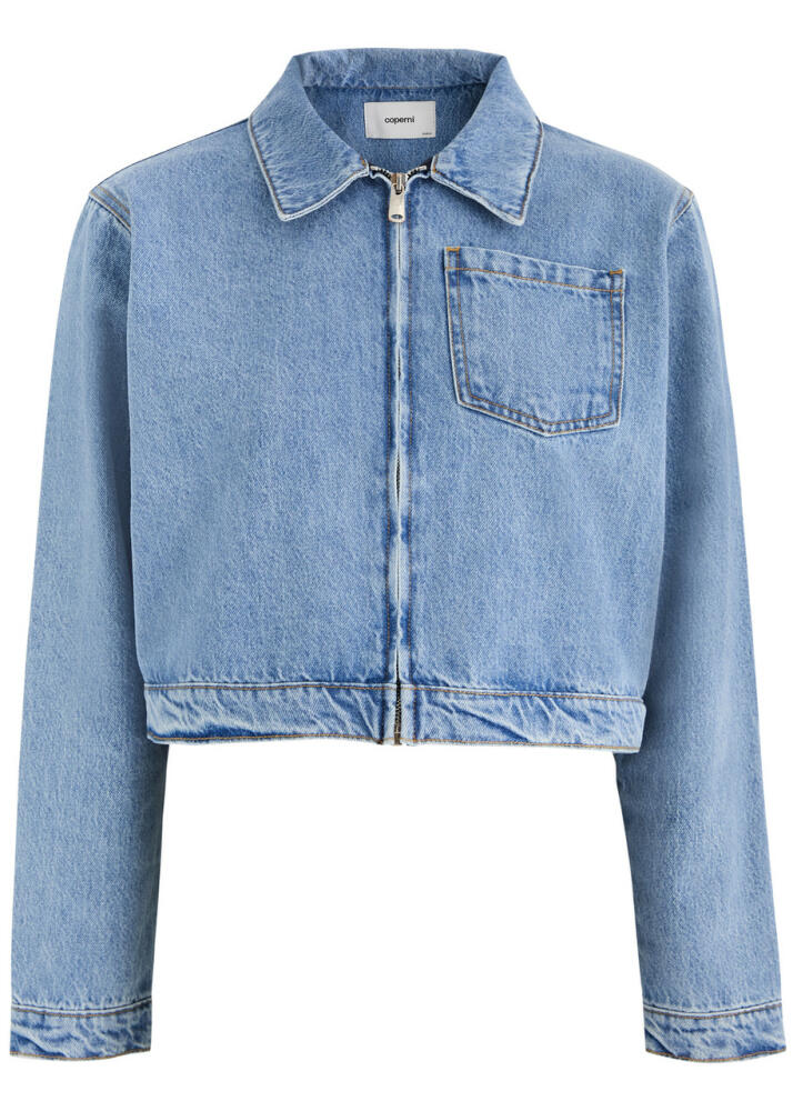 Coperni Cropped Denim Jacket - Light Blue Cover