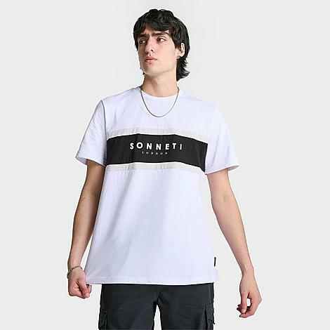 Sonneti Men's Kanda Stripe T-Shirt in White/Black Cover