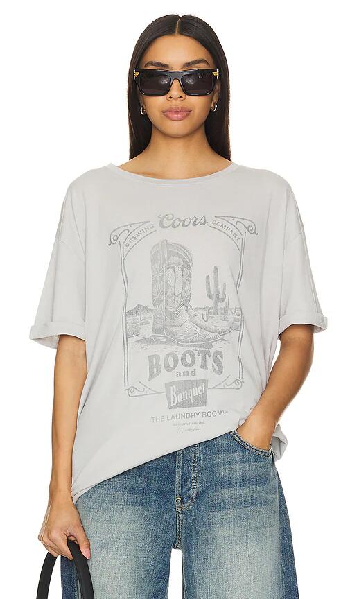 The Laundry Room Boot Scootin Banquet Oversized Tee in Grey Cover