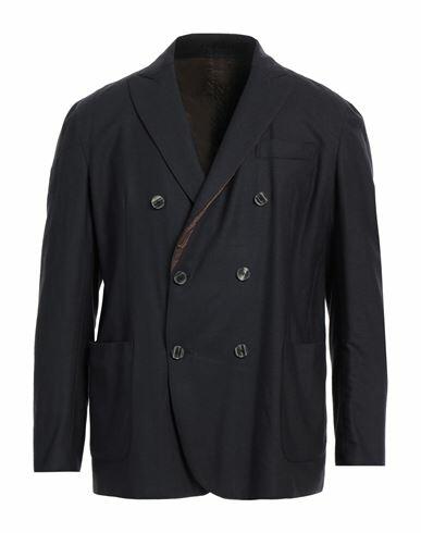 Santaniello Man Blazer Midnight blue Wool, Polyester, Elastane, Polyamide Cover