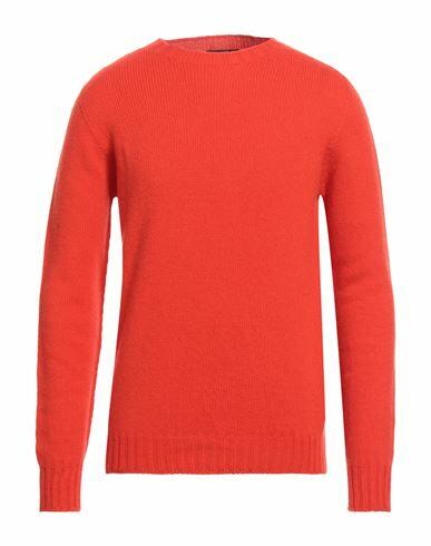 Aragona Man Sweater Tomato red Wool, Cashmere Cover