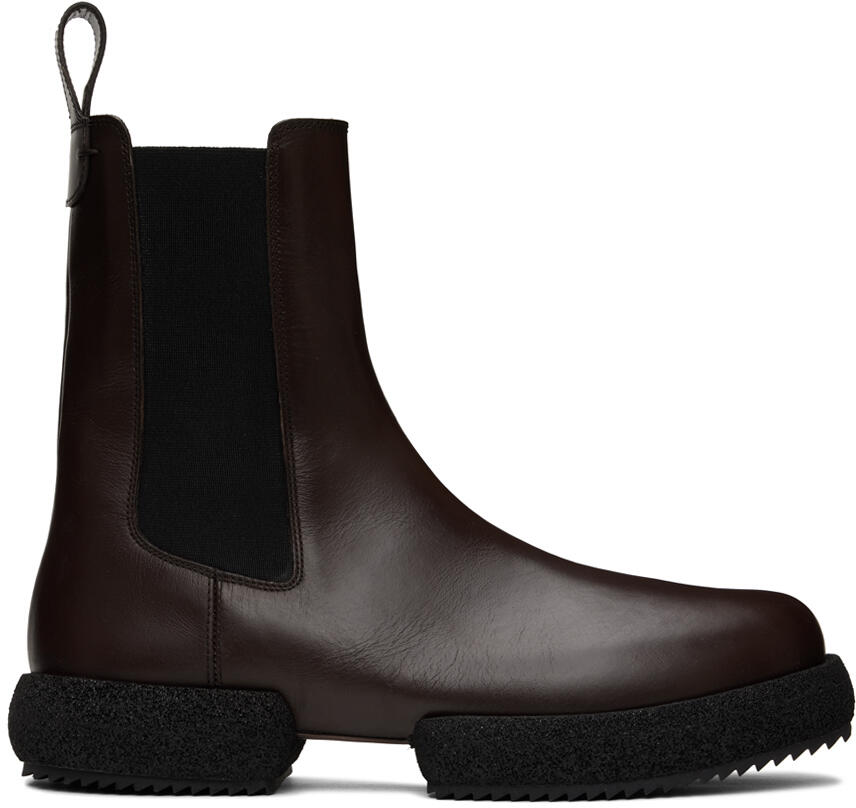 Dries Van Noten Brown Platform Chelsea Boots Cover