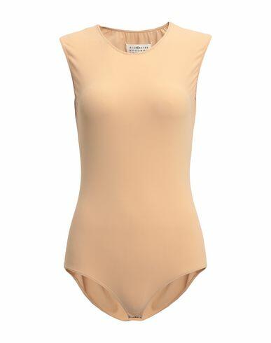 Maison Margiela Woman Bodysuit Beige Polyamide, Elastane Cover