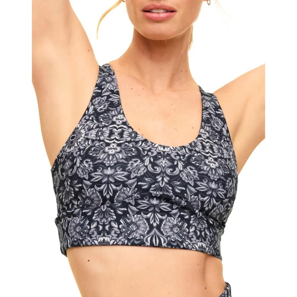 Adore Me Lotus Medium Support Lotus Sports Bra in Geo Black Cover