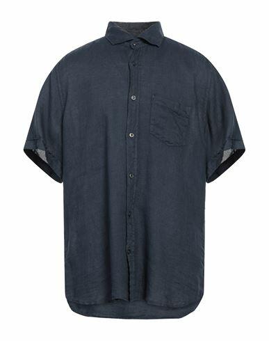 Glanshirt Man Shirt Midnight blue Linen Cover