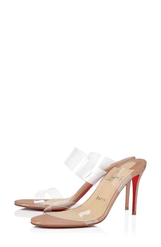 Christian Louboutin Just Nothing Slide Sandal in Blush Cover