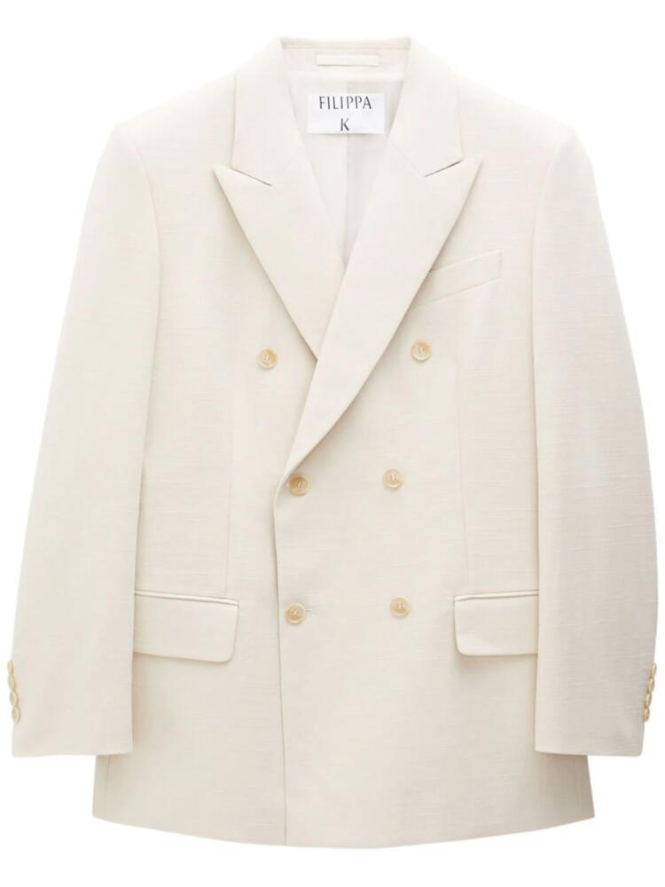 Filippa K peak-lapel double-breasted blazer - Neutrals Cover