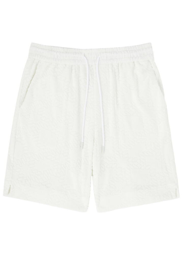 Che Motown Monogram-jacquard Terry Shorts - Ecru Cover