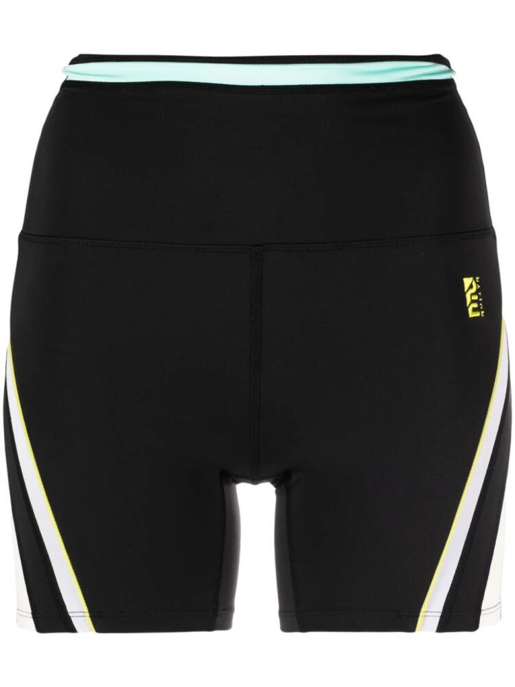 P.E Nation Refraction logo-embroidered cycling shorts - Black Cover