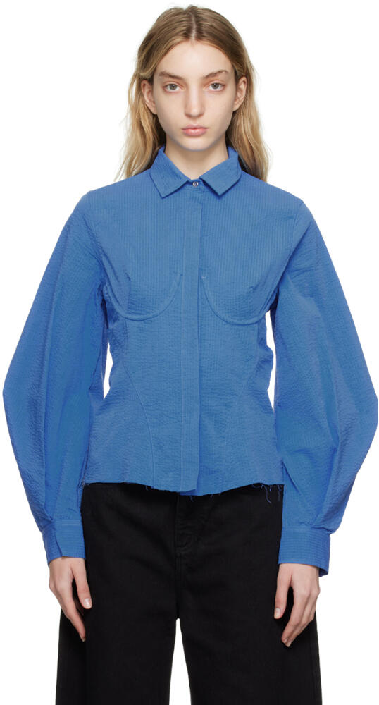 Marques Almeida Blue Corset Shirt Cover