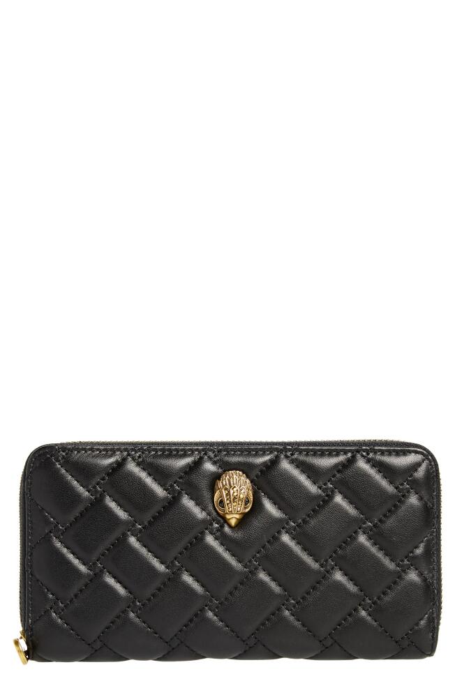 Kurt Geiger London Eagle Leather Zip Around Wallet in Black Cover