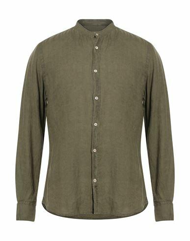 Glanshirt Man Shirt Military green Size 16 ½ Linen Cover