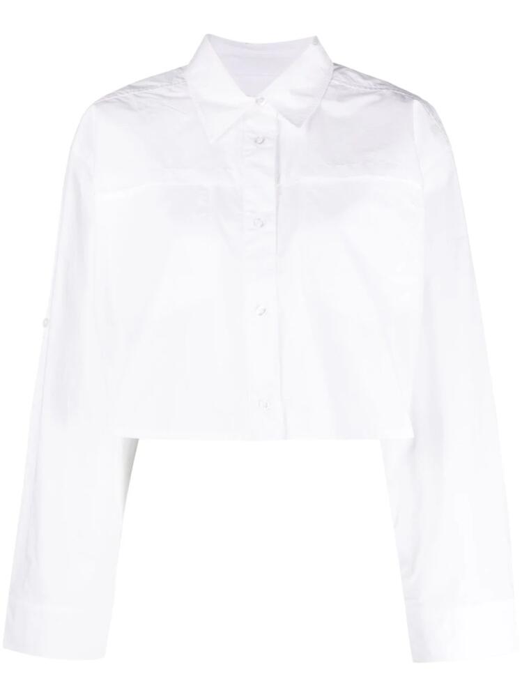 REMAIN long-sleeve cropped shirt - White Cover