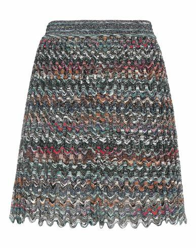 Missoni Woman Mini skirt Green Wool, Cupro, Polyester, Viscose Cover