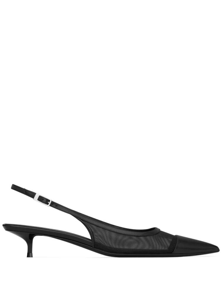 Saint Laurent Oxalis 30mm mesh pumps - Black Cover