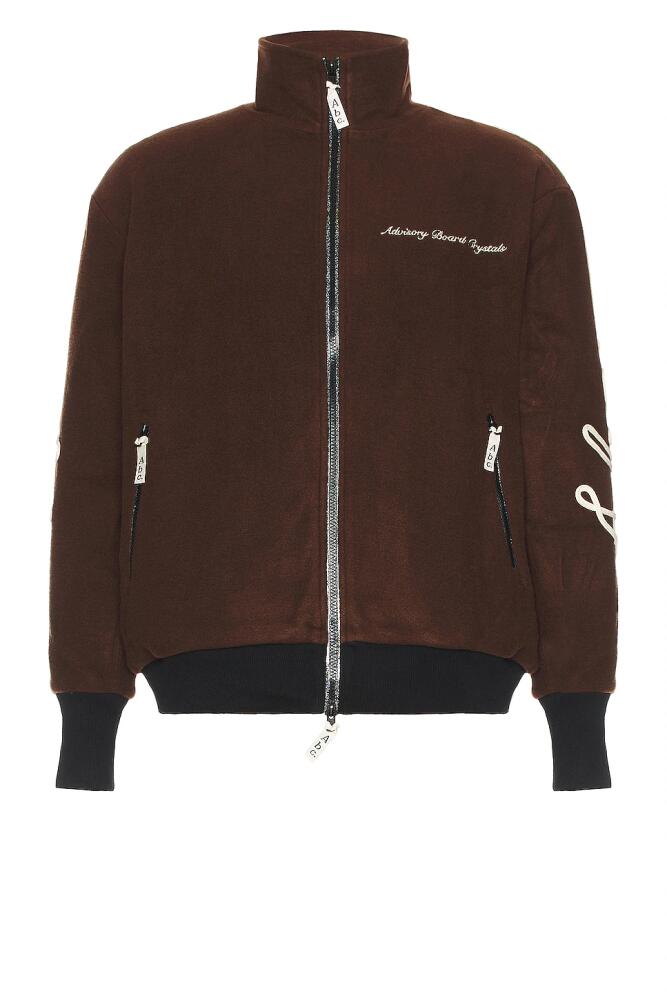 Advisory Board Crystals Wool Track Jacket in Brown Cover