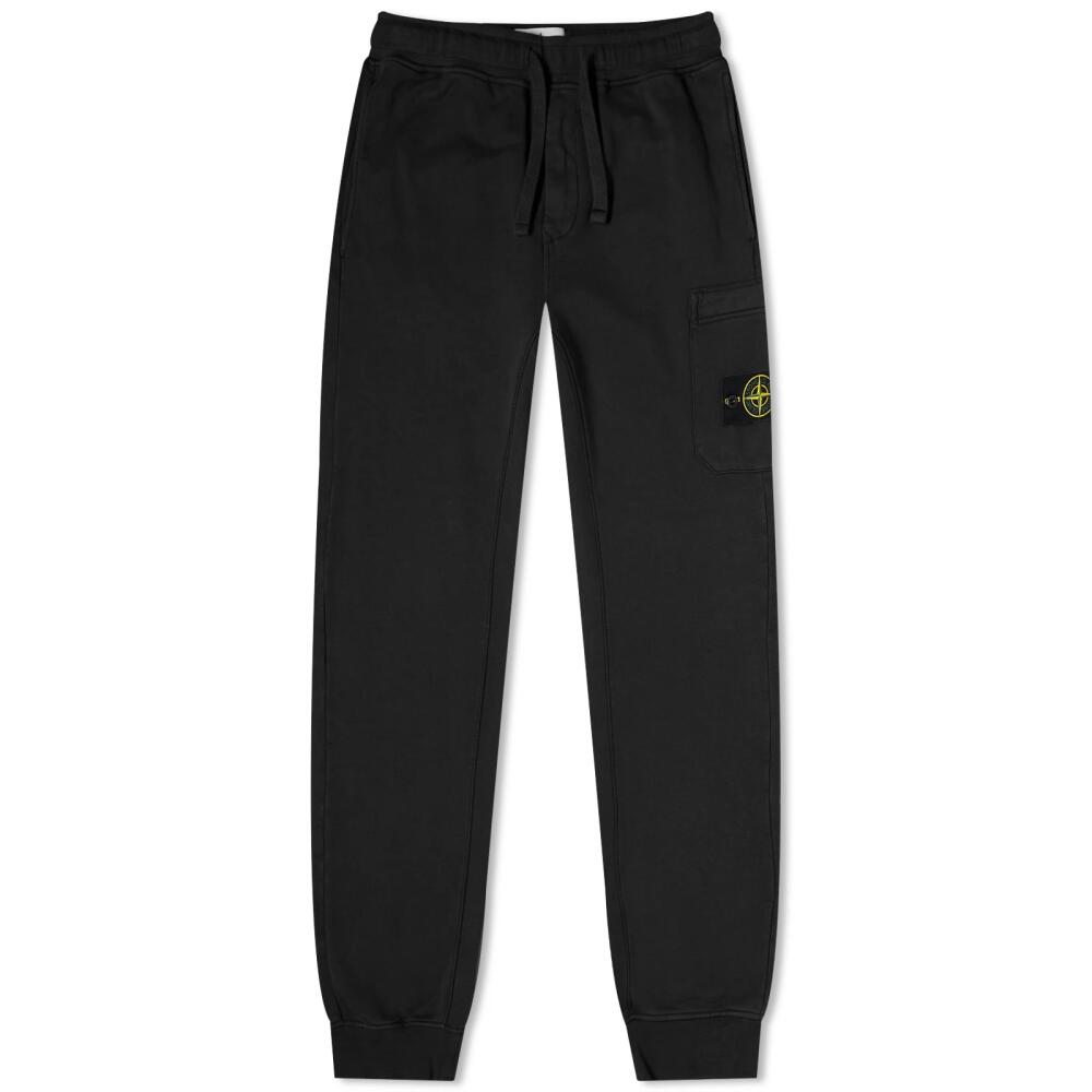 Stone Island Men's Garment Dyed Pocket Sweat Pants in Black Cover