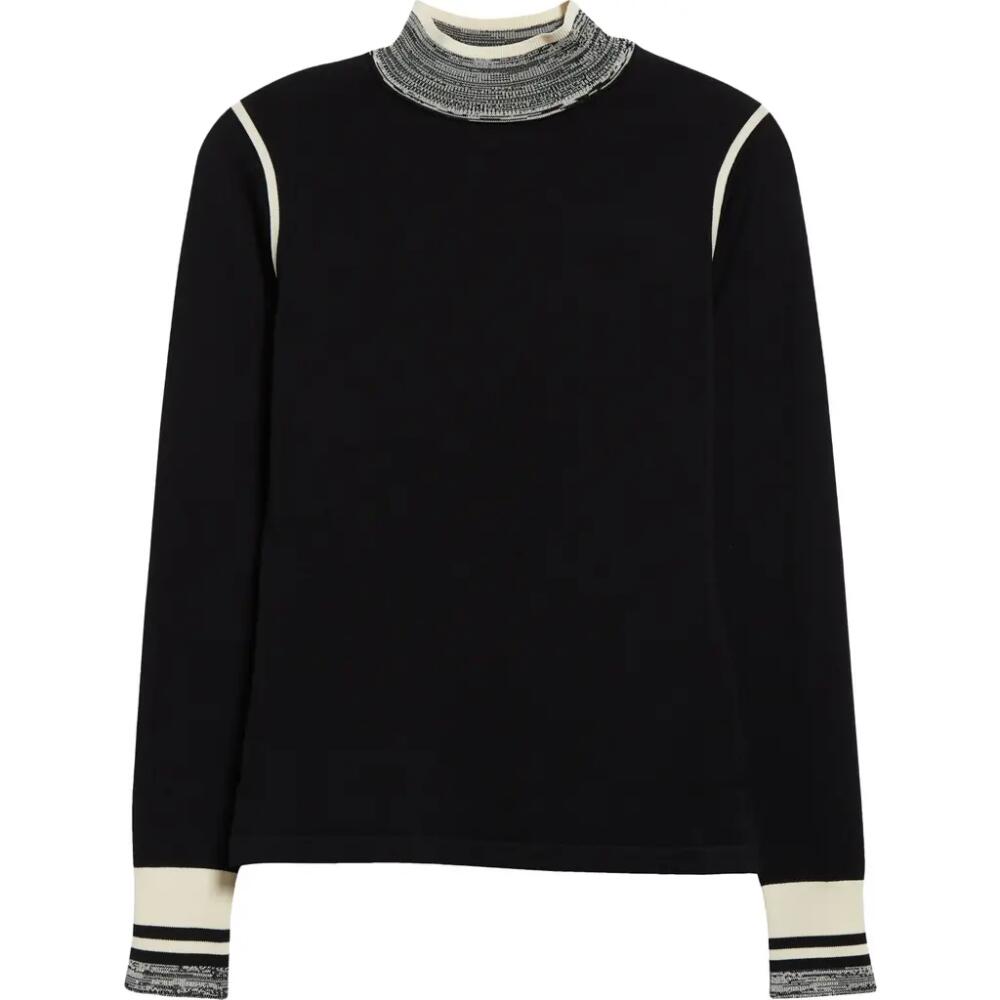 Reiss Rosa Contrast Detail Sweater in Black/Cream Cover