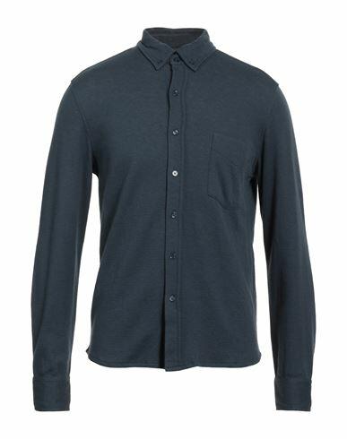 Majestic Filatures Man Shirt Steel grey Cotton, Cashmere Cover