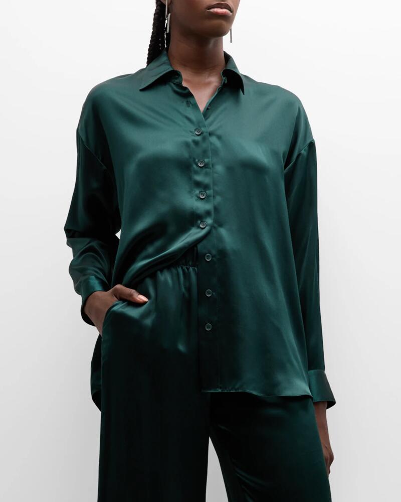 Sablyn Indiana Silk Button-Front Blouse Cover