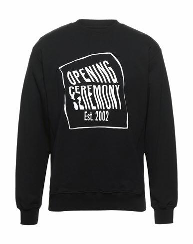 Opening Ceremony Man Sweatshirt Black Cotton, Elastane Cover