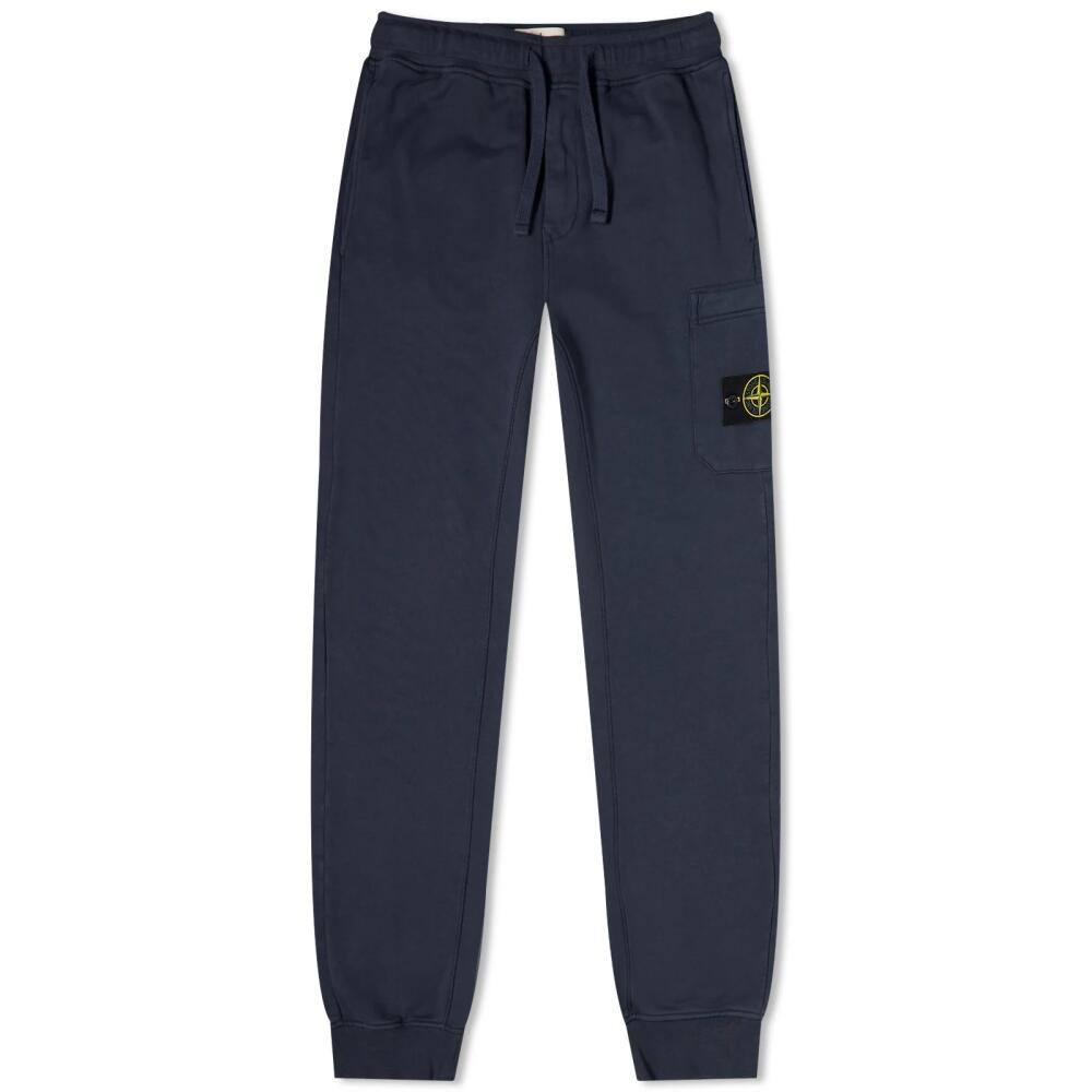 Stone Island Men's Garment Dyed Pocket Sweat Pants in Navy Cover