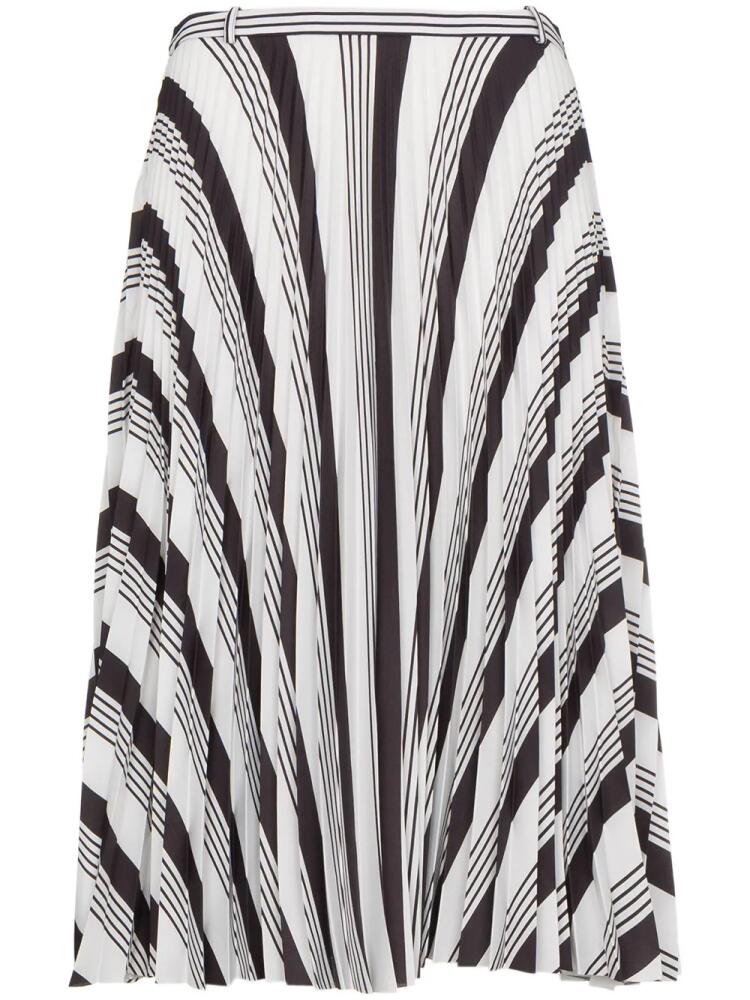 Balenciaga Pleated midi skirt with stripes - White Cover