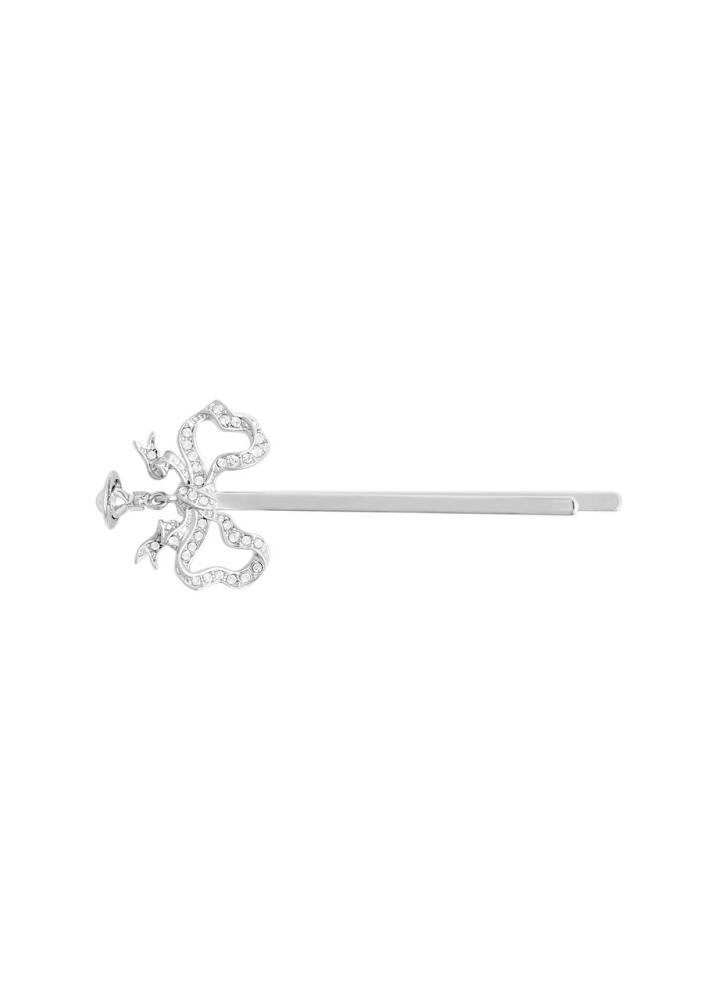 Vivienne Westwood Bow Crystal-embellished Hair Clip - Silver Cover