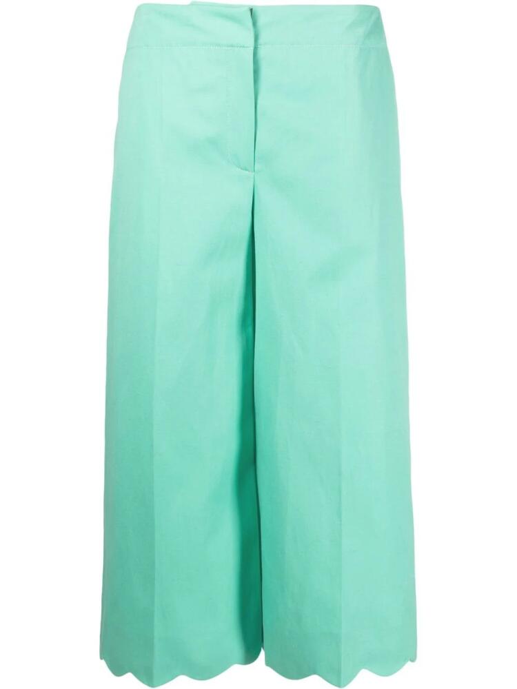 Moschino high-waist cropped trousers - Green Cover