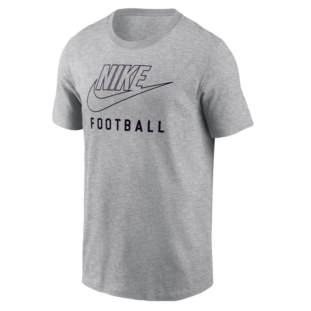 Nike Men's Swoosh Football T-Shirt in Grey Cover