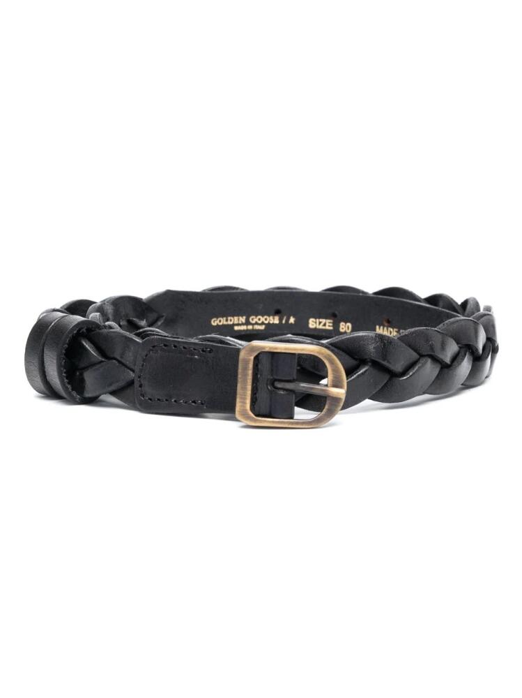 Golden Goose braided leather belt - Black Cover