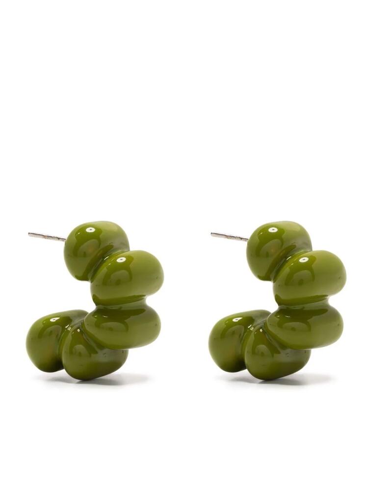 Sunnei sculptural hoop earrings - Green Cover