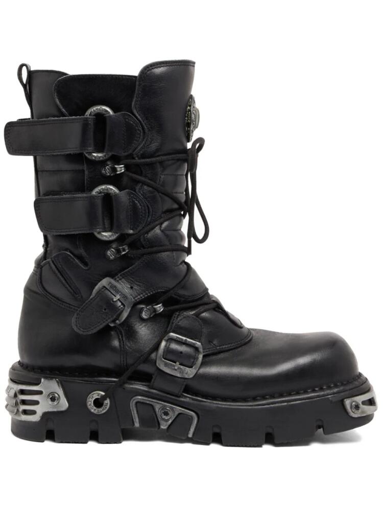 Rabanne x New Rock buckled leather boots - Black Cover