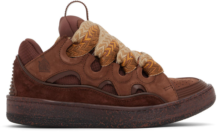 Lanvin Brown Leather Curb Sneakers Cover