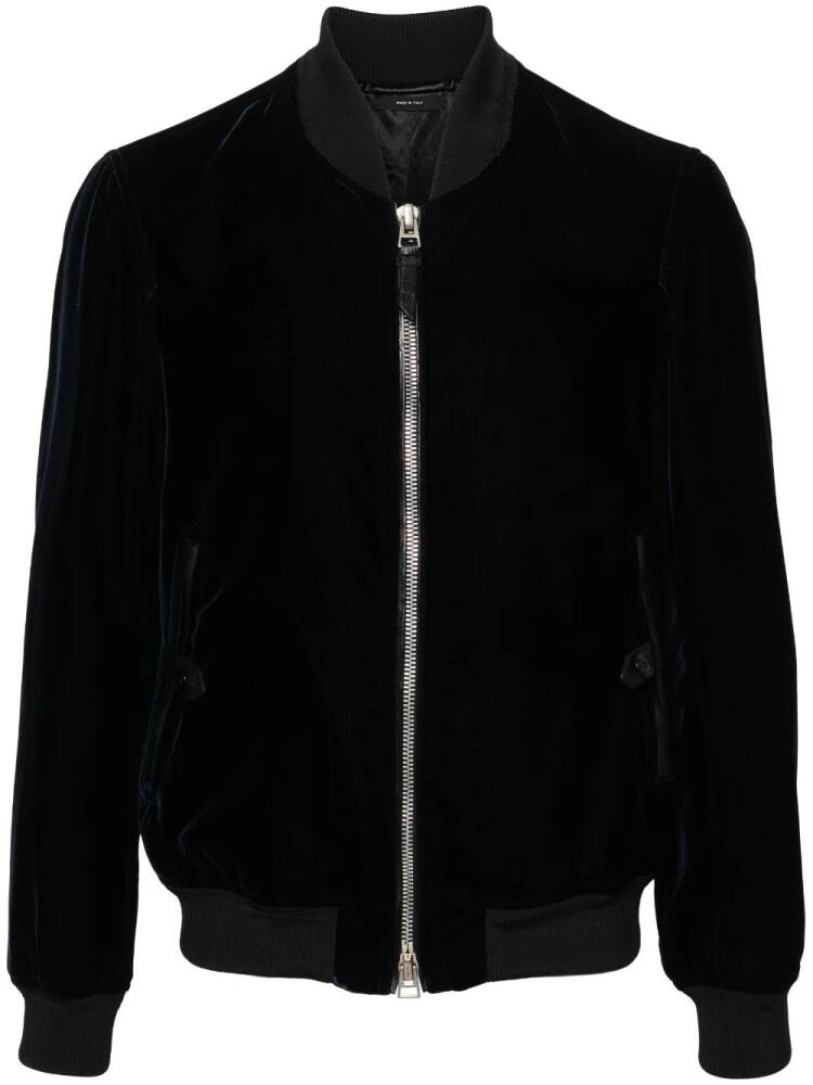 TOM FORD velvet bomber jacket - Blue Cover