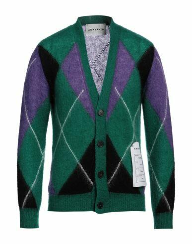 Amaranto Man Cardigan Green Mohair wool, Polyamide, Wool Cover