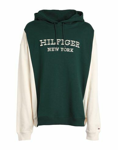 Tommy Hilfiger Man Sweatshirt Dark green Cotton Cover