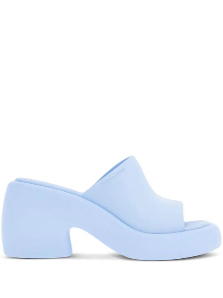 Ferragamo 55mm open-toe platform slides - Blue Cover