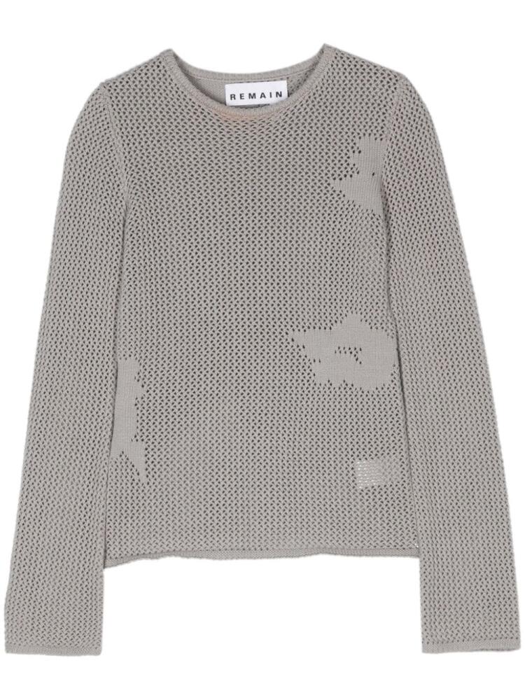 REMAIN Heva crochet-knit jumper - Grey Cover