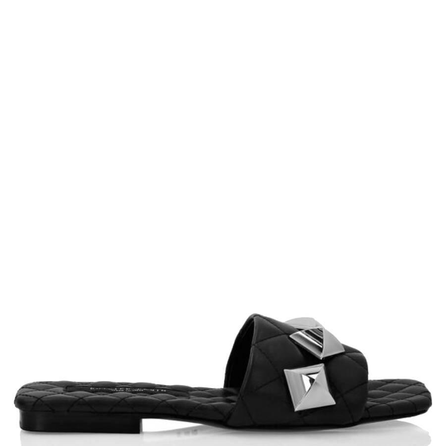 Philipp Plein Studded Quilted Nappa Flat Sandals Cover