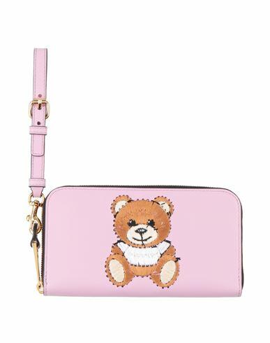 Moschino Woman Wallet Pink Leather Cover