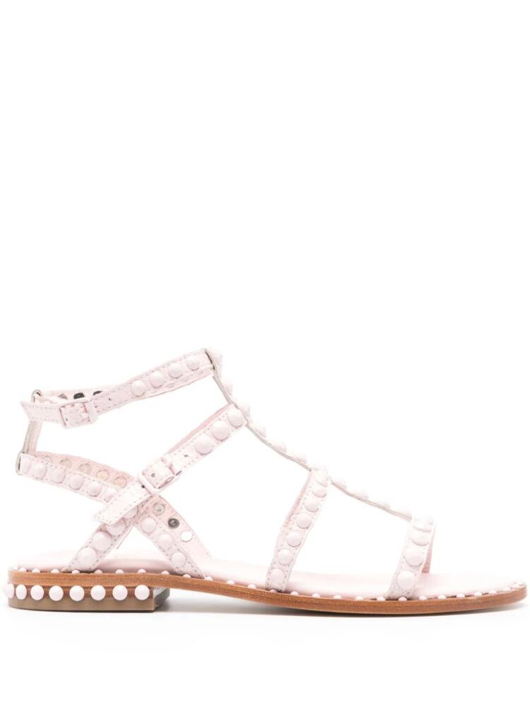 Ash stud-embellished caged sandals - Pink Cover