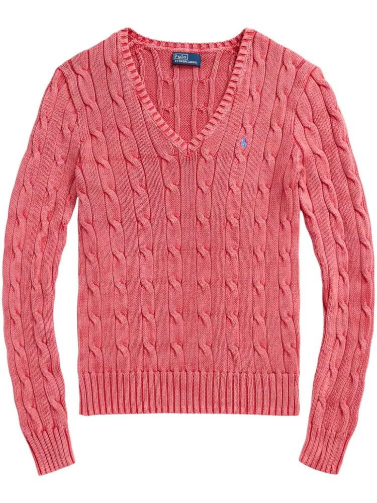 Polo Ralph Lauren cable-knit cotton jumper - Pink Cover