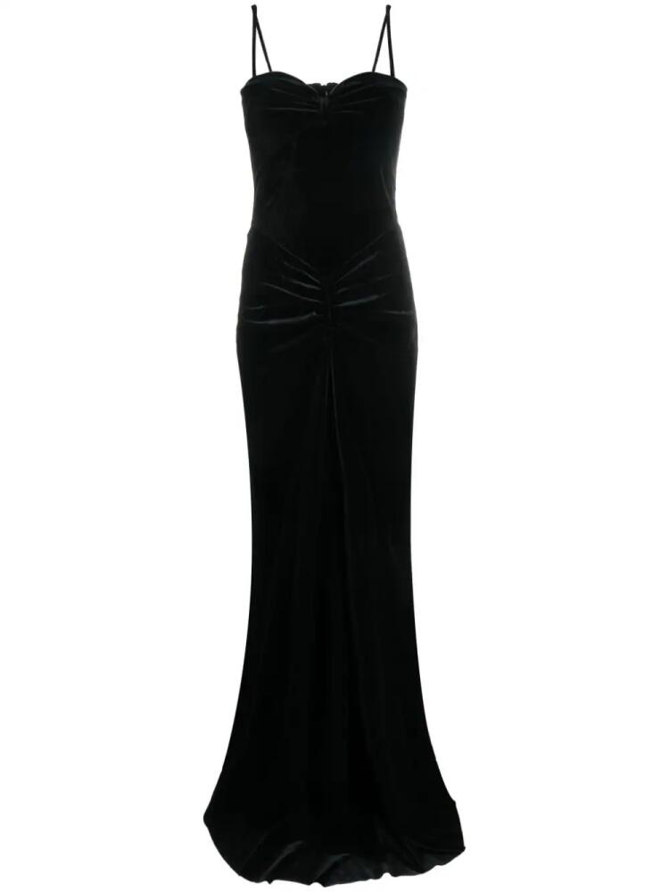 CHIARA BONI La Petite Robe Malik velvet maxi dress - Black Cover