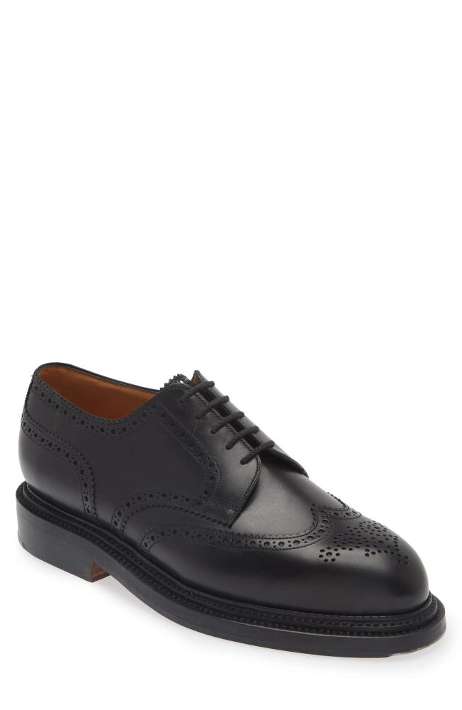 JM WESTON Triple Sole Brogued Derby in Black Cover