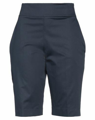 D. exterior Woman Shorts & Bermuda Shorts Midnight blue Cotton, Elastane Cover