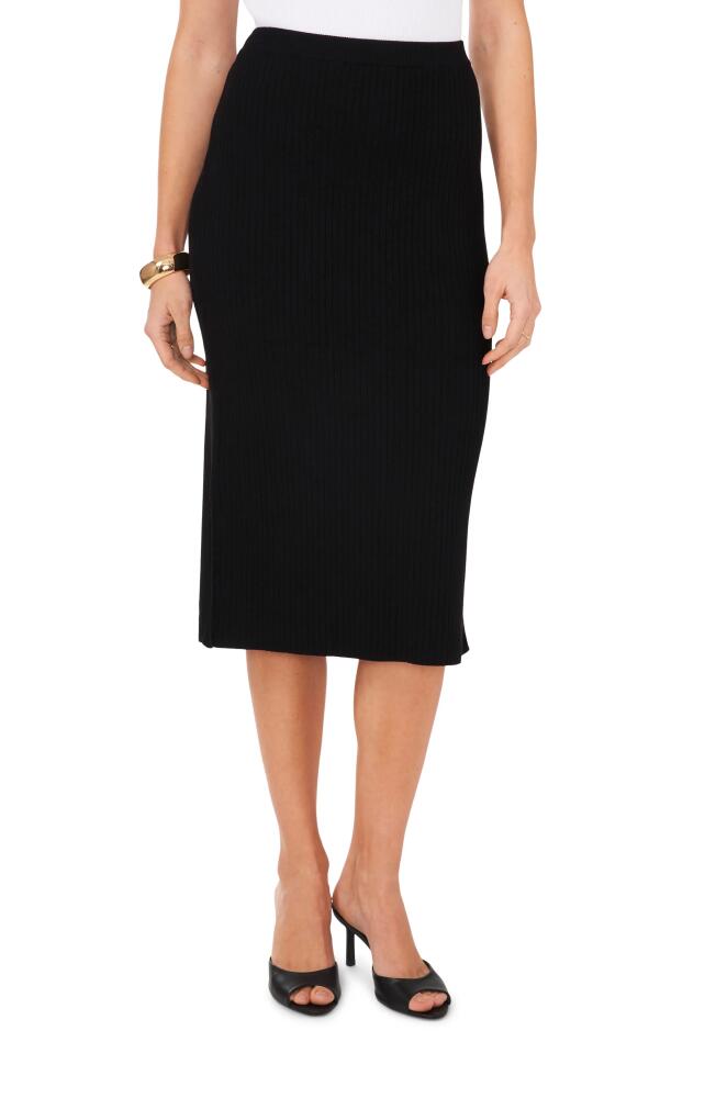 Vince Camuto Sweater Knit Midi Skirt in Rich Black Cover